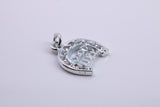 Good Luck Horse Shoe Charm, Traditional Charm, Made from Solid 925 Grade Sterling Silver, Complete with Attachment Link