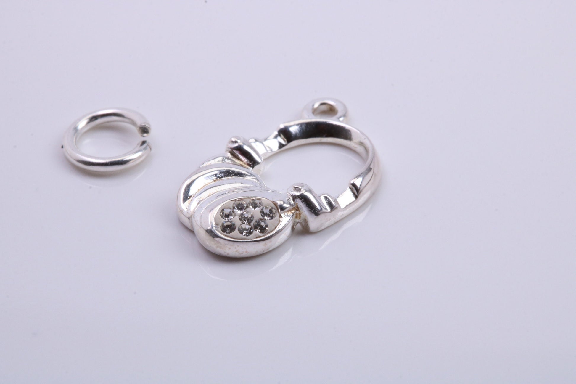 Head Phone Charm, Traditional Charm, Made from Solid 925 Grade Sterling Silver, Complete with Attachment Link