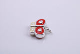 Butterfly Charm, Traditional Charm, Made from Solid 925 Grade Sterling Silver, Complete with Attachment Link