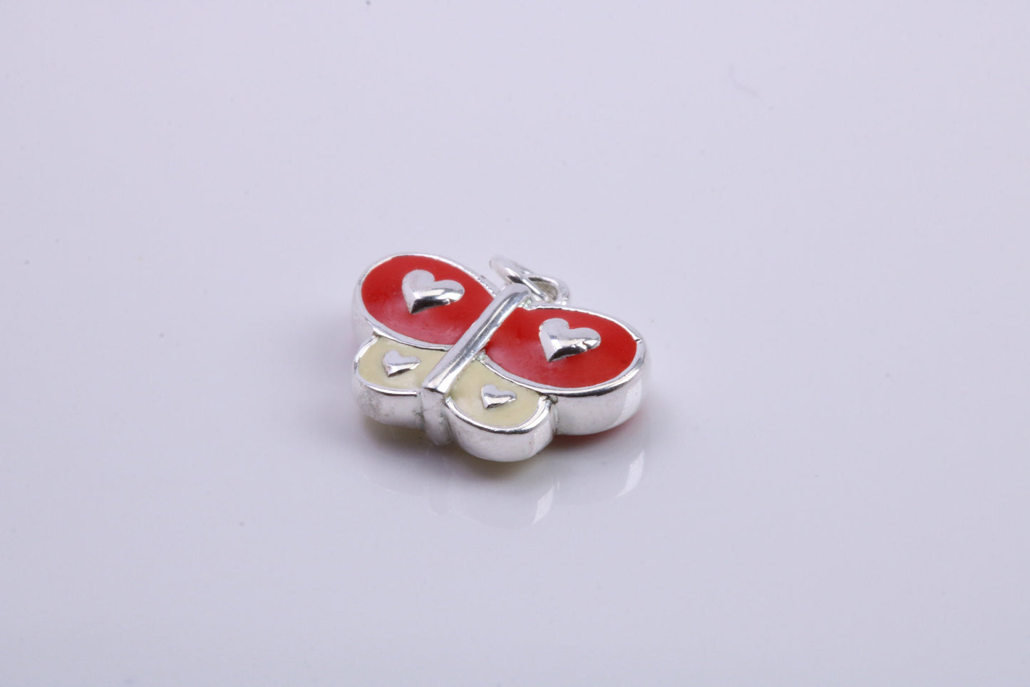 Butterfly Charm, Traditional Charm, Made from Solid 925 Grade Sterling Silver, Complete with Attachment Link