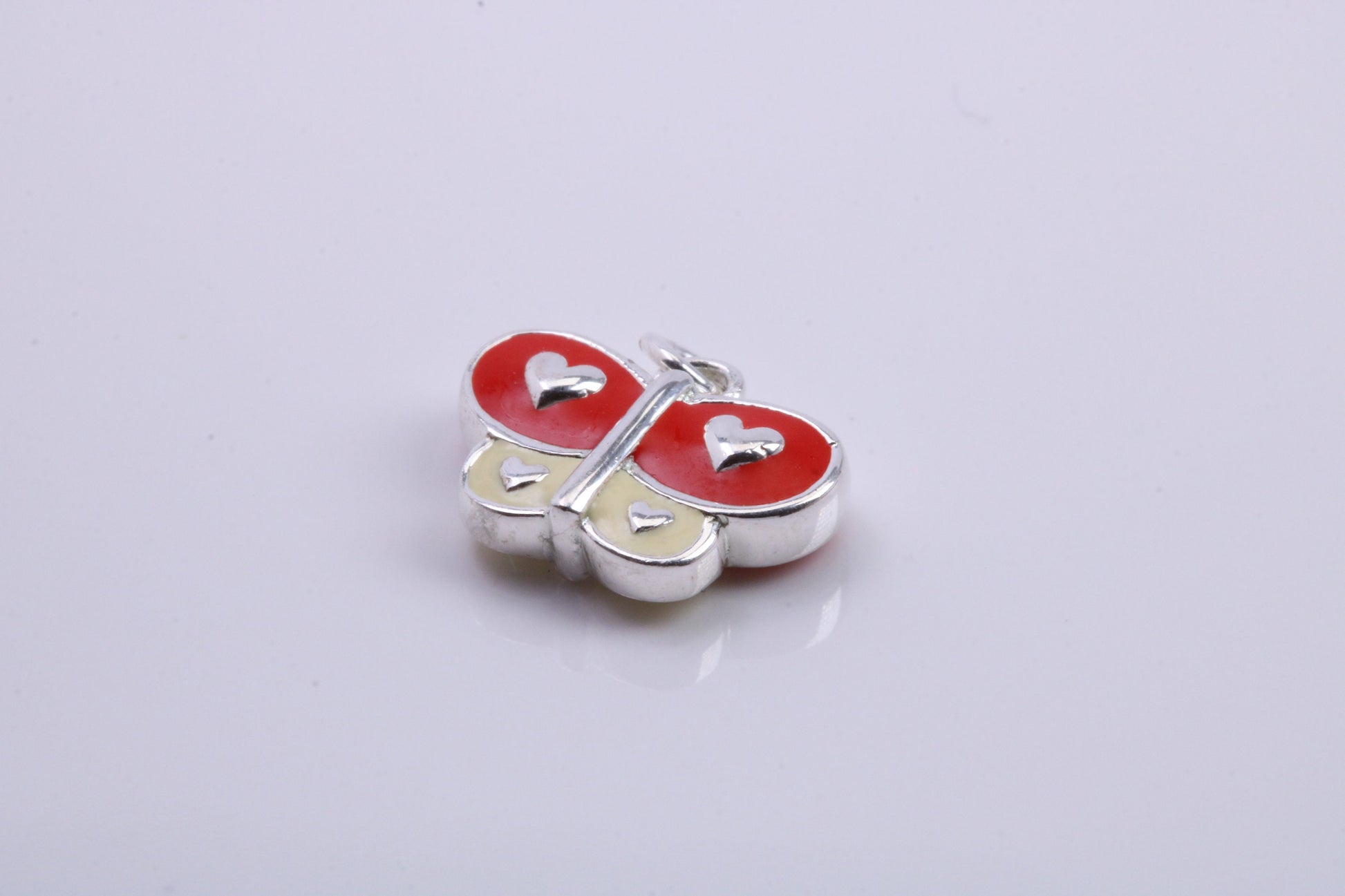 Butterfly Charm, Traditional Charm, Made from Solid 925 Grade Sterling Silver, Complete with Attachment Link