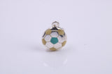 Foot Ball Charm, Traditional Charm, Made from Solid 925 Grade Sterling Silver, Complete with Attachment Link
