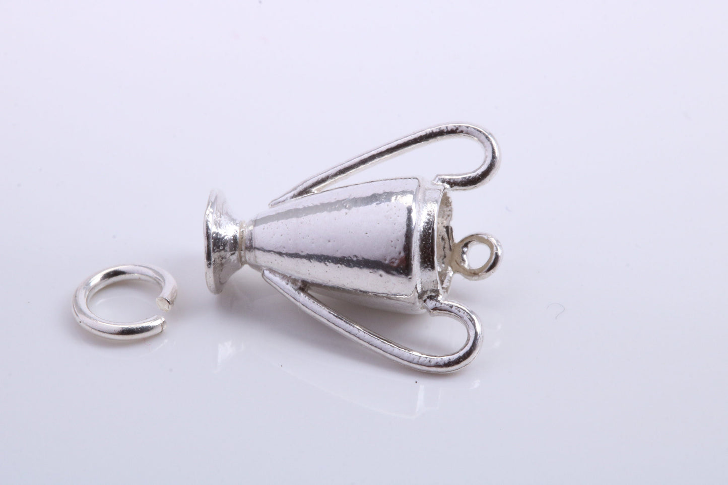 Sports Trophy Charm, Traditional Charm, Made from Solid 925 Grade Sterling Silver, Complete with Attachment Link