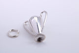 Sports Trophy Charm, Traditional Charm, Made from Solid 925 Grade Sterling Silver, Complete with Attachment Link