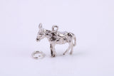 Farm Mule Charm, Traditional Charm, Made from Solid 925 Grade Sterling Silver, Complete with Attachment Link
