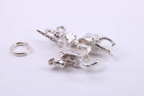Knight on Horse Charm, Traditional Charm, Made from Solid 925 Grade Sterling Silver, Complete with Attachment Link