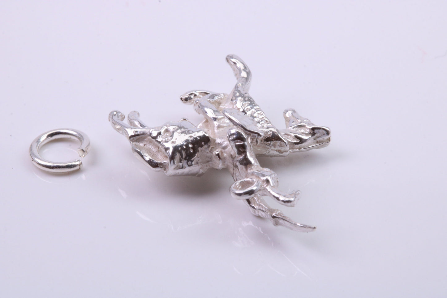 Knight on Horse Charm, Traditional Charm, Made from Solid 925 Grade Sterling Silver, Complete with Attachment Link