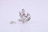 Thistle Charm, Traditional Charm, Made from Solid 925 Grade Sterling Silver, Complete with Attachment Link