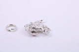 Thistle Charm, Traditional Charm, Made from Solid 925 Grade Sterling Silver, Complete with Attachment Link