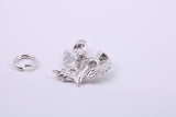 Thistle Charm, Traditional Charm, Made from Solid 925 Grade Sterling Silver, Complete with Attachment Link