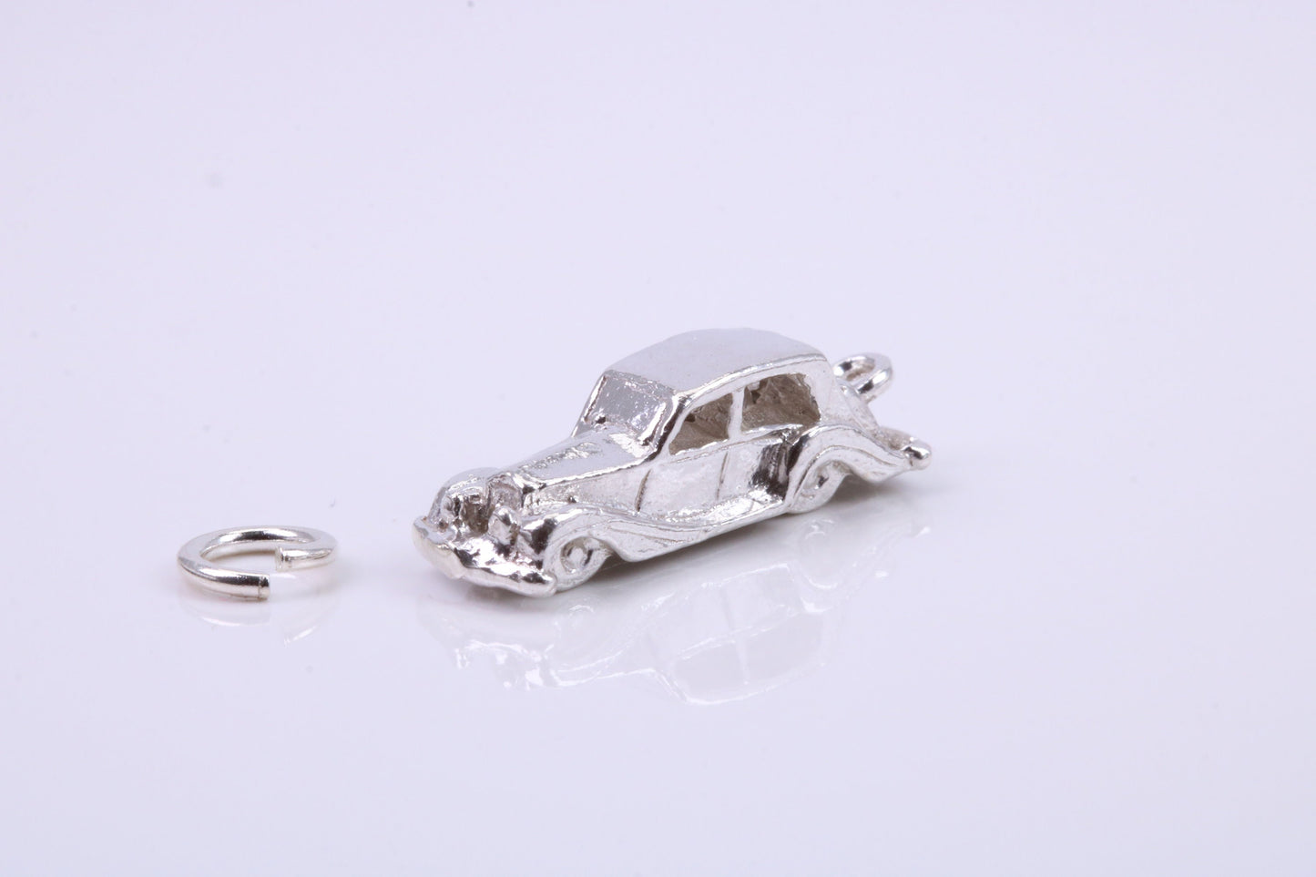 Vintage Car Charm, Traditional Charm, Made from Solid 925 Grade Sterling Silver, Complete with Attachment Link