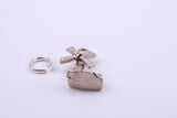 Windmill Charm, Traditional Charm, Made from Solid 925 Grade Sterling Silver, Complete with Attachment Link