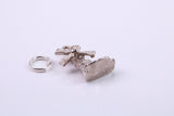 Windmill Charm, Traditional Charm, Made from Solid 925 Grade Sterling Silver, Complete with Attachment Link