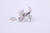 Cat Charm, Traditional Charm, Made from Solid 925 Grade Sterling Silver, Complete with Attachment Link