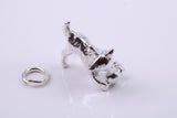 Cat Charm, Traditional Charm, Made from Solid 925 Grade Sterling Silver, Complete with Attachment Link