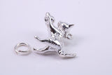 Cat Charm, Traditional Charm, Made from Solid 925 Grade Sterling Silver, Complete with Attachment Link