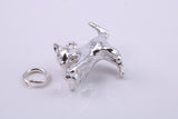 Cat Charm, Traditional Charm, Made from Solid 925 Grade Sterling Silver, Complete with Attachment Link