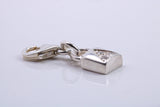 Padlock Charm, Traditional Charm, Made from Solid 925 Grade Sterling Silver, Complete with Attachment Link
