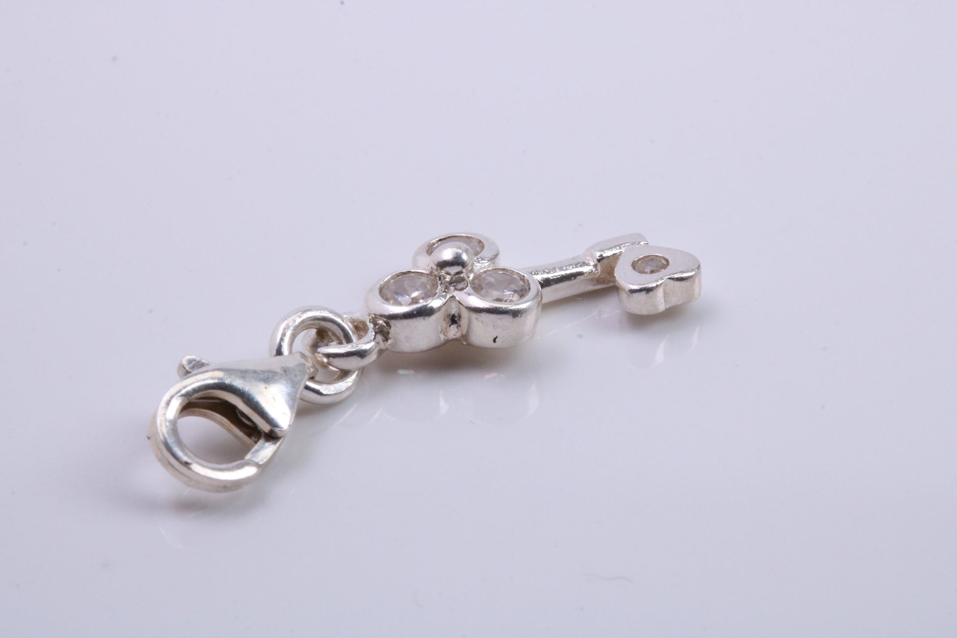 Key Charm, Traditional Charm, Made from Solid 925 Grade Sterling Silver, Complete with Attachment Link