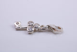Key Charm, Traditional Charm, Made from Solid 925 Grade Sterling Silver, Complete with Attachment Link