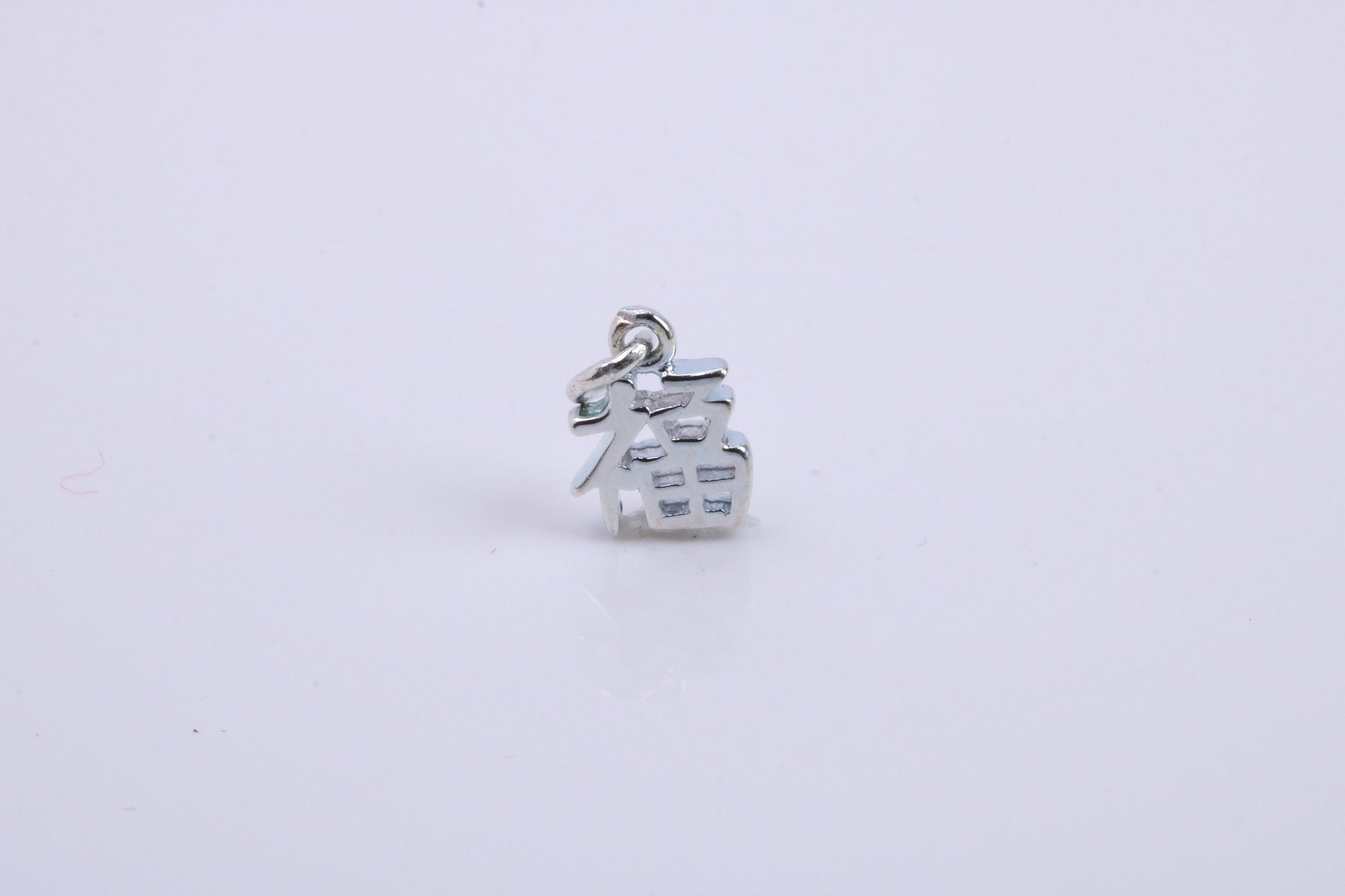 Oriental Writing Charm, Traditional Charm, Made from Solid 925 Grade Sterling Silver, Complete with Attachment Link