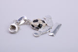 Foot Ball Trophy Charm, Traditional Charm, Made from Solid 925 Grade Sterling Silver, Complete with Attachment Link