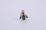 Bumble Bee Charm, Traditional Charm, Made from Solid 925 Grade Sterling Silver, Complete with Attachment Link