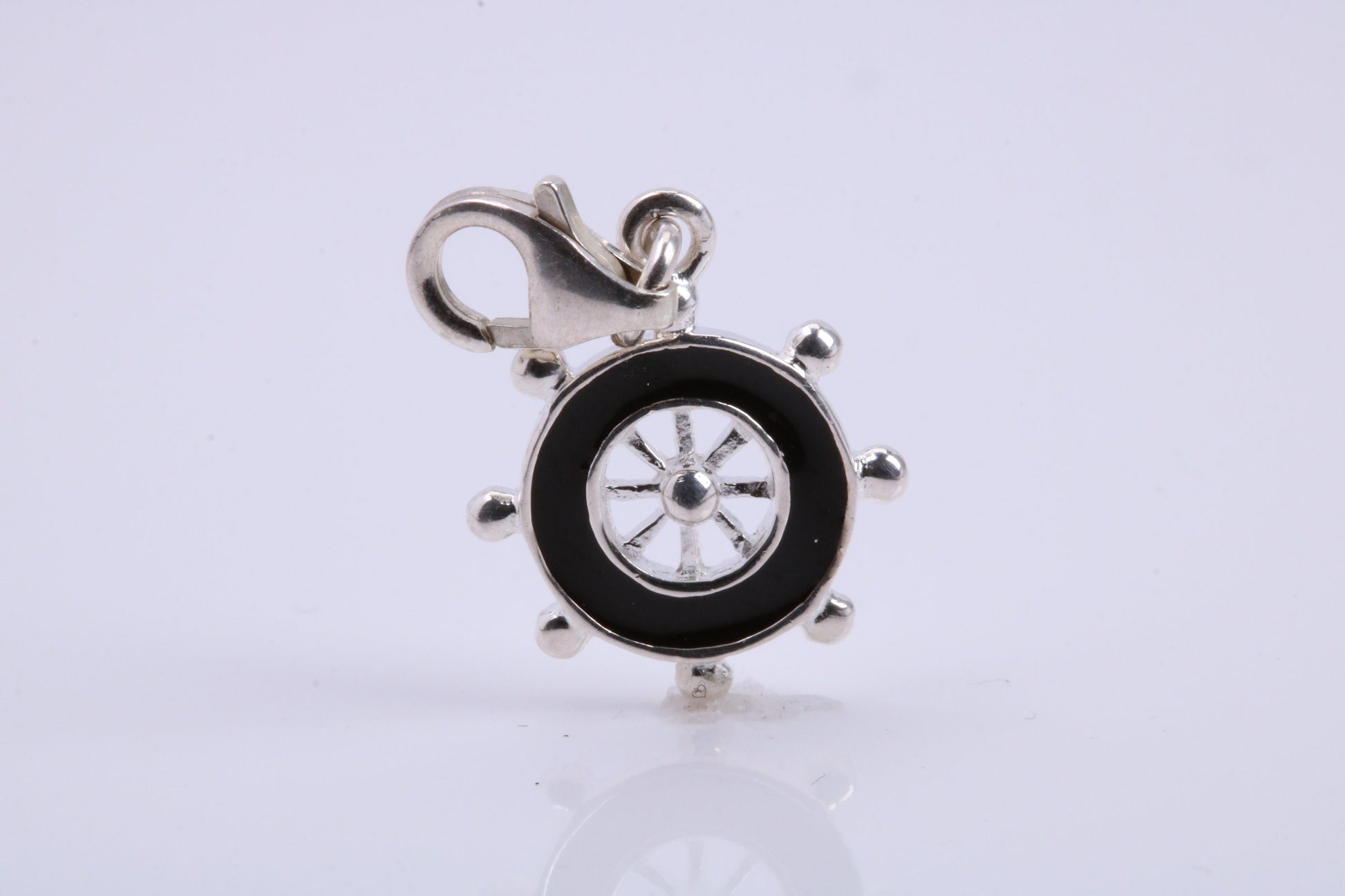 Helm Charm, Traditional Charm, Made from Solid 925 Grade Sterling Silver, Complete with Attachment Link