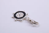 Helm Charm, Traditional Charm, Made from Solid 925 Grade Sterling Silver, Complete with Attachment Link