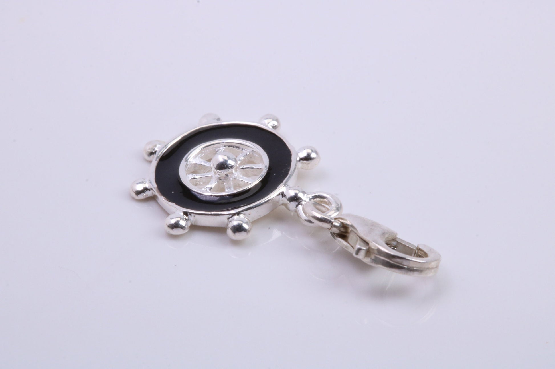 Helm Charm, Traditional Charm, Made from Solid 925 Grade Sterling Silver, Complete with Attachment Link