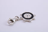 Helm Charm, Traditional Charm, Made from Solid 925 Grade Sterling Silver, Complete with Attachment Link