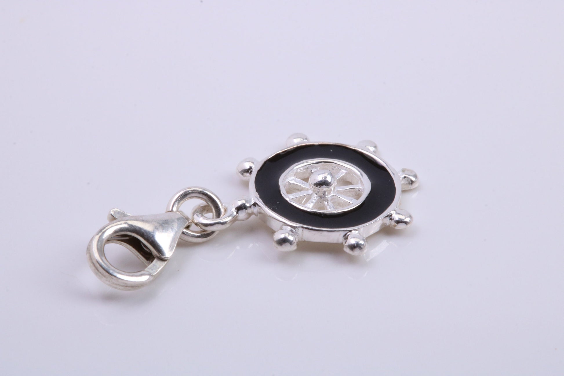 Helm Charm, Traditional Charm, Made from Solid 925 Grade Sterling Silver, Complete with Attachment Link