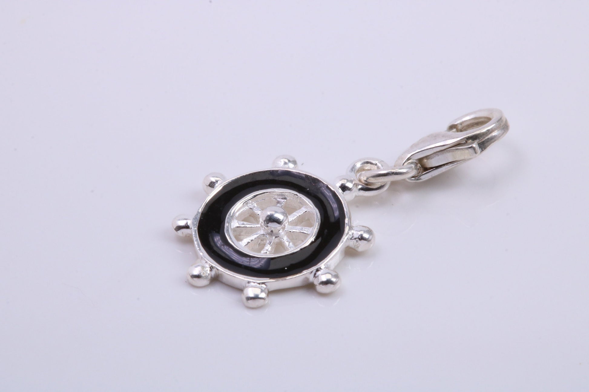 Helm Charm, Traditional Charm, Made from Solid 925 Grade Sterling Silver, Complete with Attachment Link