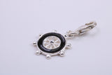 Helm Charm, Traditional Charm, Made from Solid 925 Grade Sterling Silver, Complete with Attachment Link