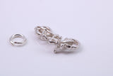 Motorbike Charm, Traditional Charm, Made from Solid 925 Grade Sterling Silver, Complete with Attachment Link