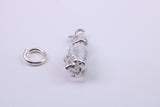 Penguin Charm, Traditional Charm, Made from Solid 925 Grade Sterling Silver, Complete with Attachment Link