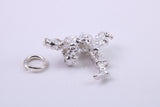 Russian Cossack Charm, Traditional Charm, Made from Solid 925 Grade Sterling Silver, Complete with Attachment Link