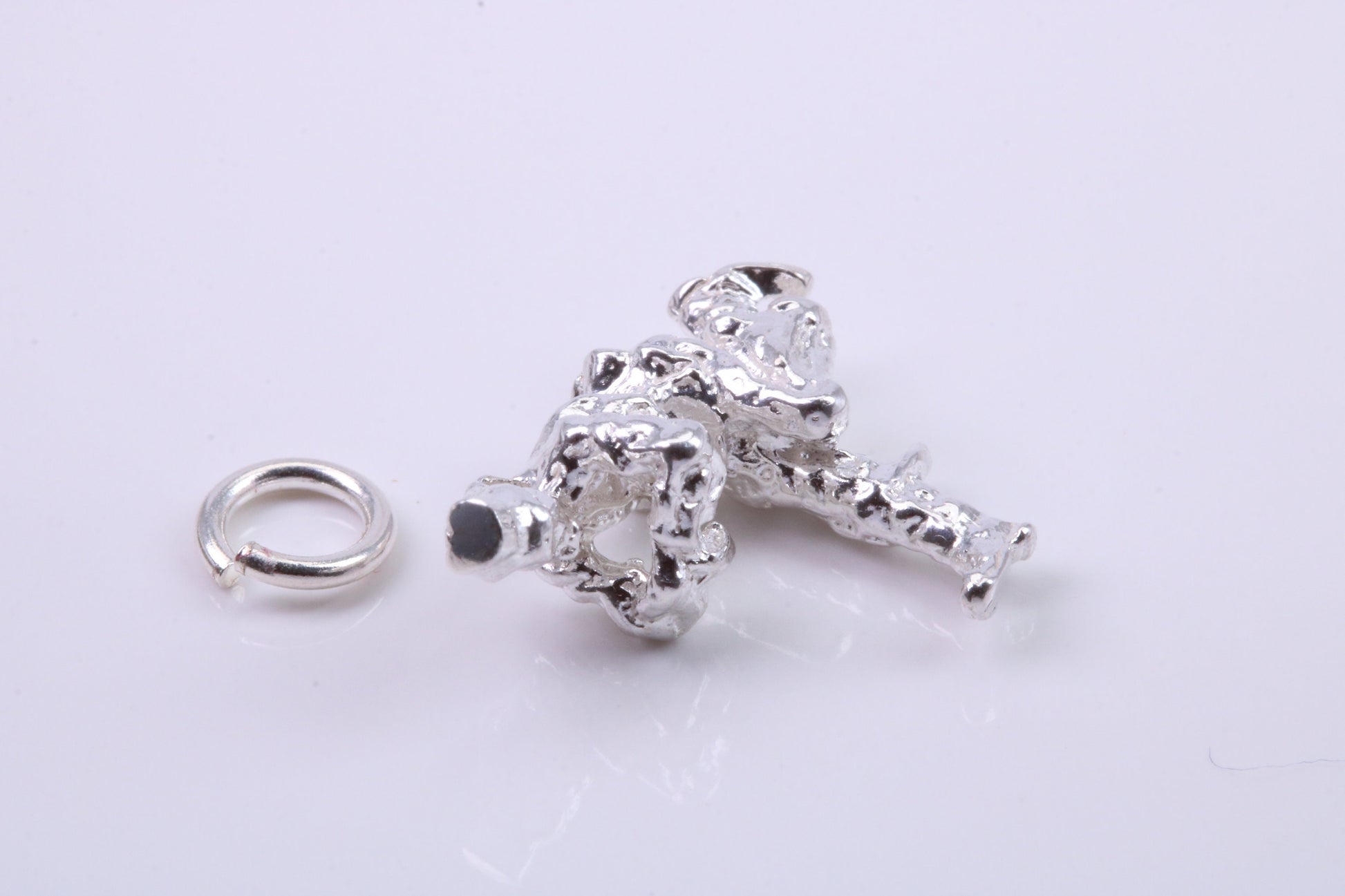 Russian Cossack Charm, Traditional Charm, Made from Solid 925 Grade Sterling Silver, Complete with Attachment Link