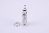 Little Bo Peep Charm, Traditional Charm, Made from Solid 925 Grade Sterling Silver, Complete with Attachment Link