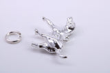 Fox Hound Dog Charm, Traditional Charm, Made from Solid 925 Grade Sterling Silver, Complete with Attachment Link