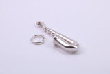 Saxophone Charm, Traditional Charm, Made from Solid 925 Grade Sterling Silver, Complete with Attachment Link