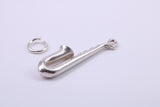 Saxophone Charm, Traditional Charm, Made from Solid 925 Grade Sterling Silver, Complete with Attachment Link