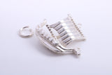 Viking Boat Charm, Traditional Charm, Made from Solid 925 Grade Sterling Silver, Complete with Attachment Link