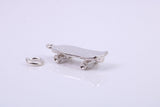 Skateboard Charm, Traditional Charm, Made from Solid 925 Grade Sterling Silver, Complete with Attachment Link