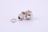 Pair of Boxing Gloves Charm, Traditional Charm, Made from Solid 925 Grade Sterling Silver, Complete with Attachment Link