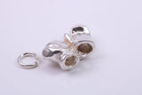Pair of Boxing Gloves Charm, Traditional Charm, Made from Solid 925 Grade Sterling Silver, Complete with Attachment Link