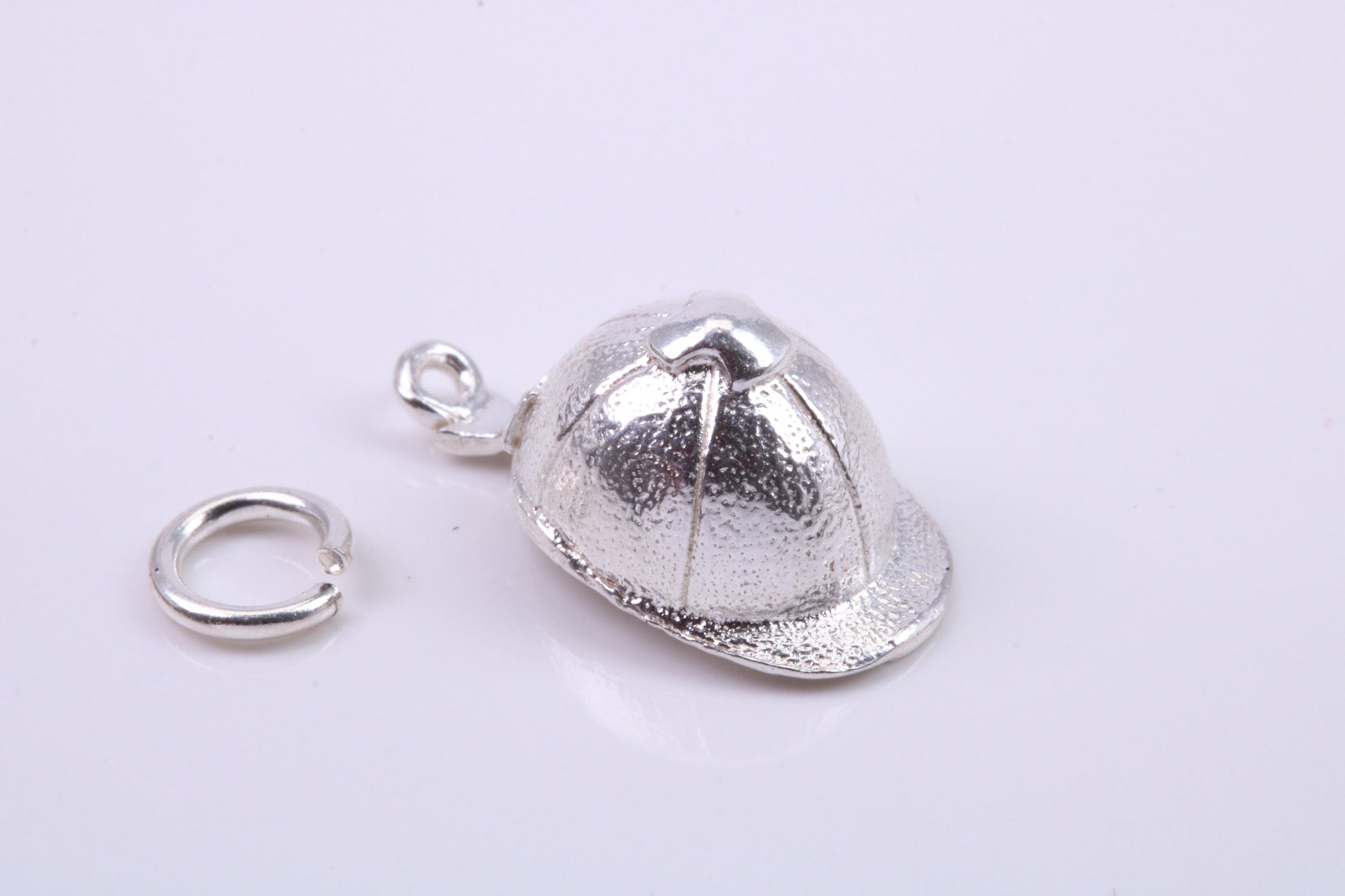 Jockey Hat charm, Traditional Charm, Made from Solid 925 Grade Sterling Silver, Complete with Attachment Link