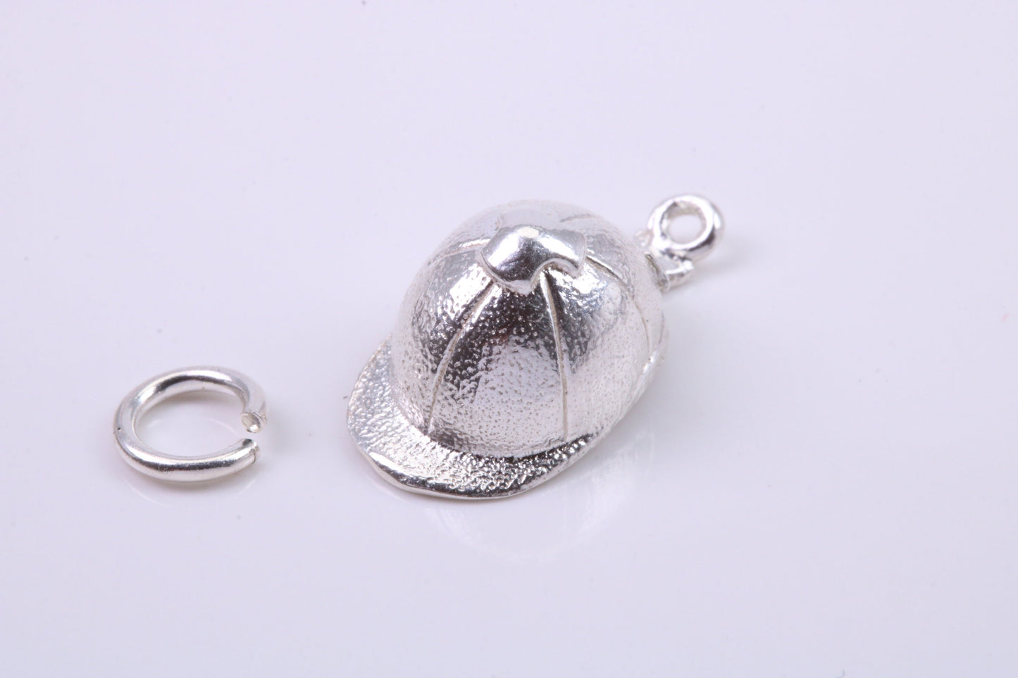 Jockey Hat charm, Traditional Charm, Made from Solid 925 Grade Sterling Silver, Complete with Attachment Link