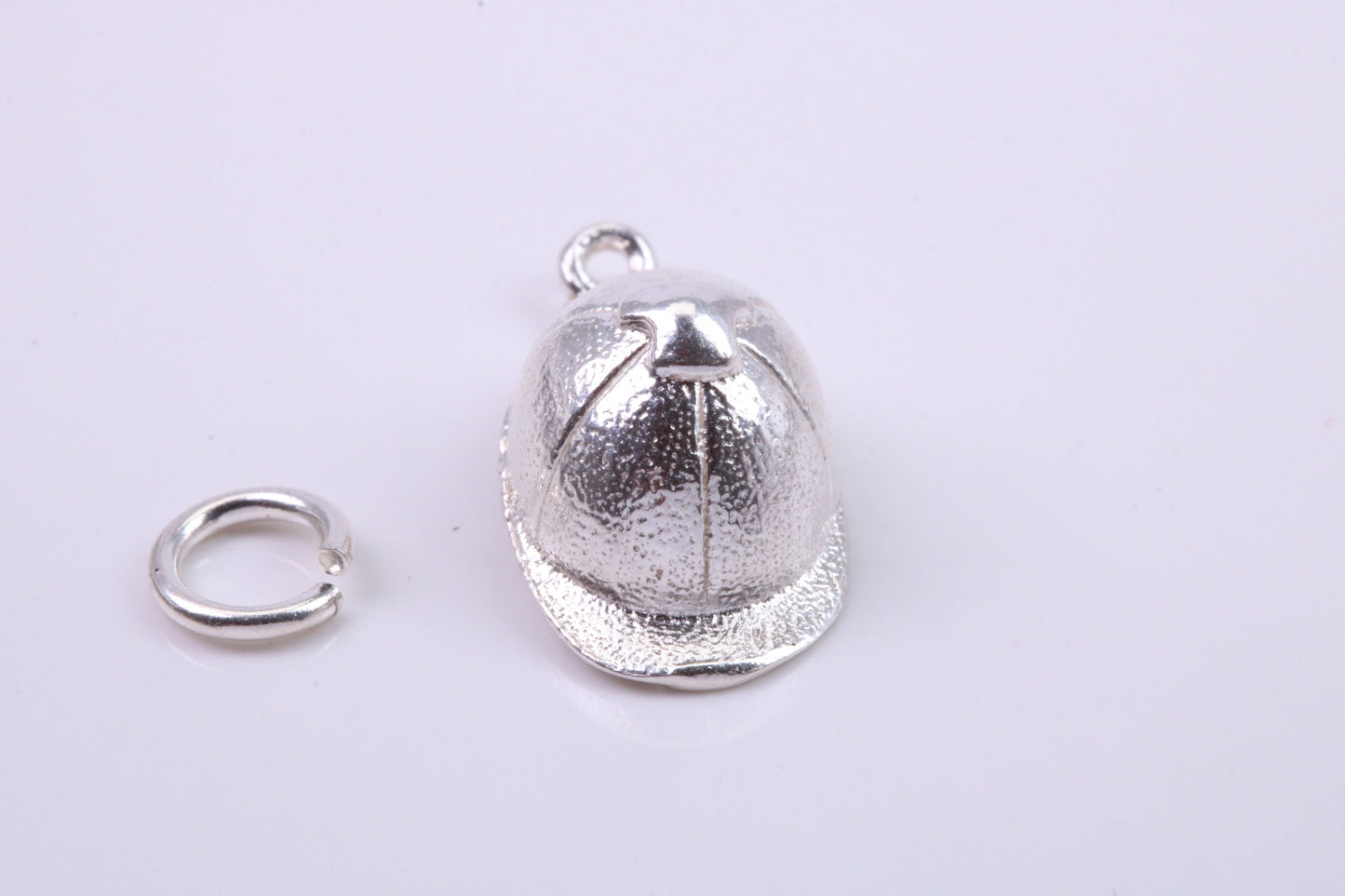 Jockey Hat charm, Traditional Charm, Made from Solid 925 Grade Sterling Silver, Complete with Attachment Link