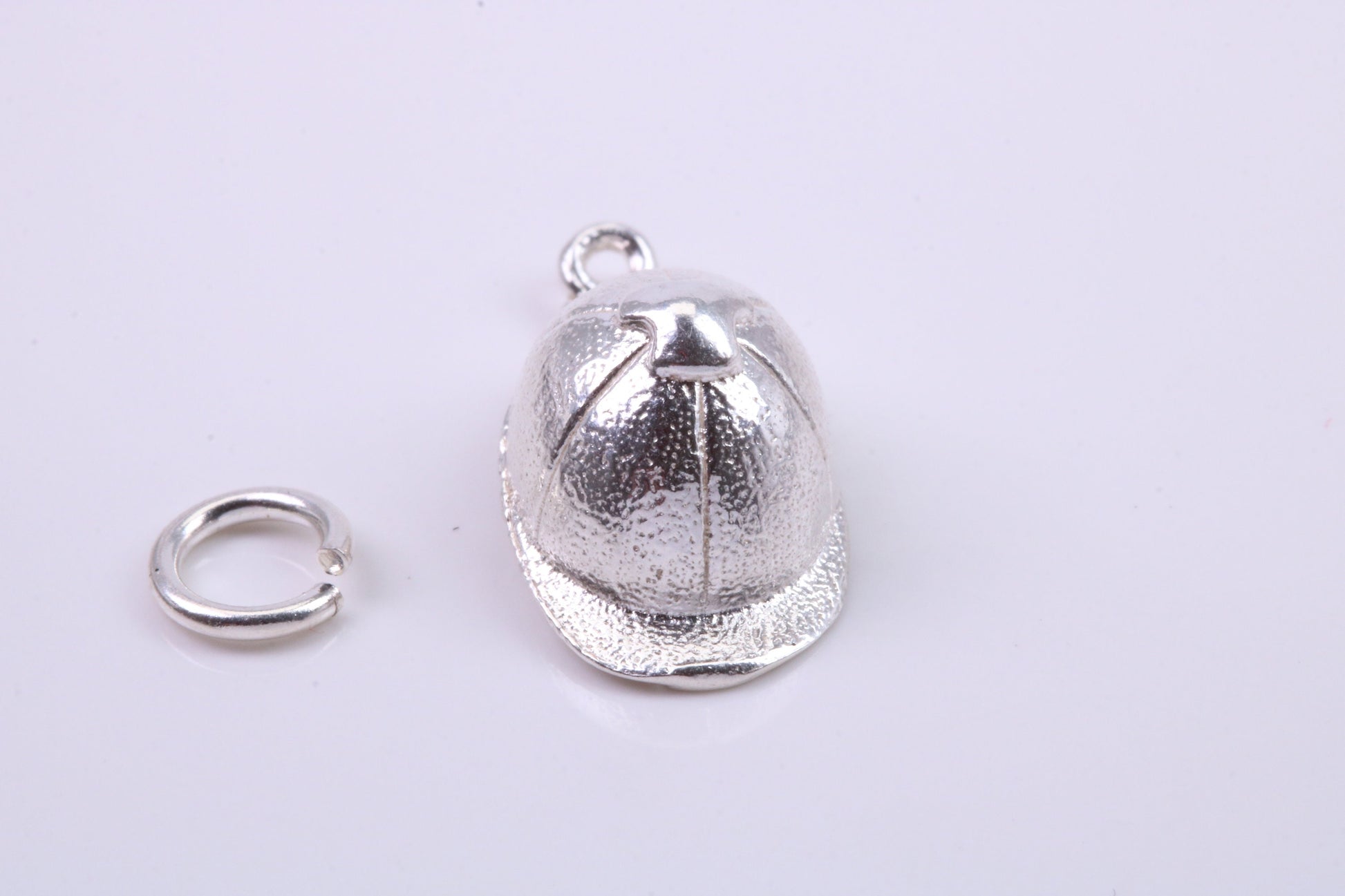 Jockey Hat charm, Traditional Charm, Made from Solid 925 Grade Sterling Silver, Complete with Attachment Link